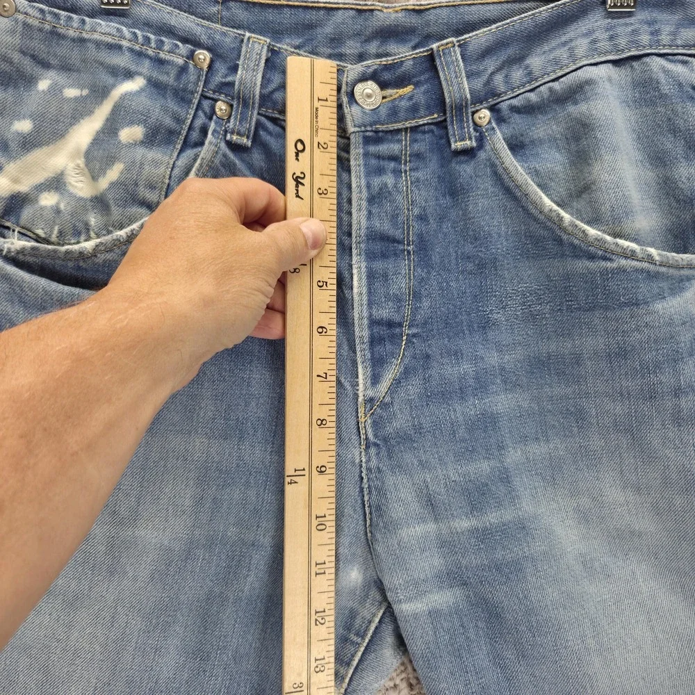 Vintage Levis Engineered Jeans Mens 32x34 Blue Light Wash Twisted Button Fly